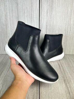 Cole Haan 3.ZeroGrand Chelsea Sneaker Boot Black Leather Slip-On Womens Size 8 B
